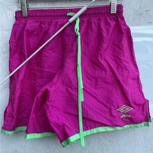 Umbro Fuchsia and Lime Sports Shorts